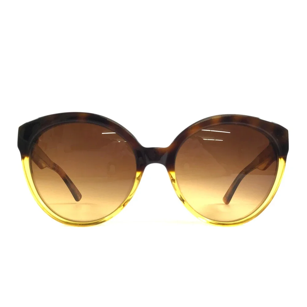 Alfred Kerbs Sunglasses ANDREA YW Yellow Tortoise Cat Eye Frames w/ Brown Lenses